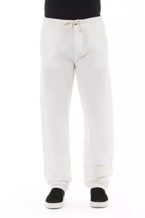 Baldinini Trend White Cotton Men Chino Pant