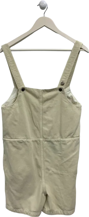 Balzac Beige Linen Dungaree Shorts UK 8