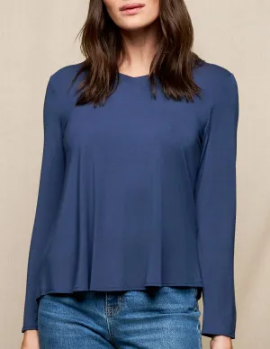 Bamboo 240 Long Sleeve Tee - Navy
