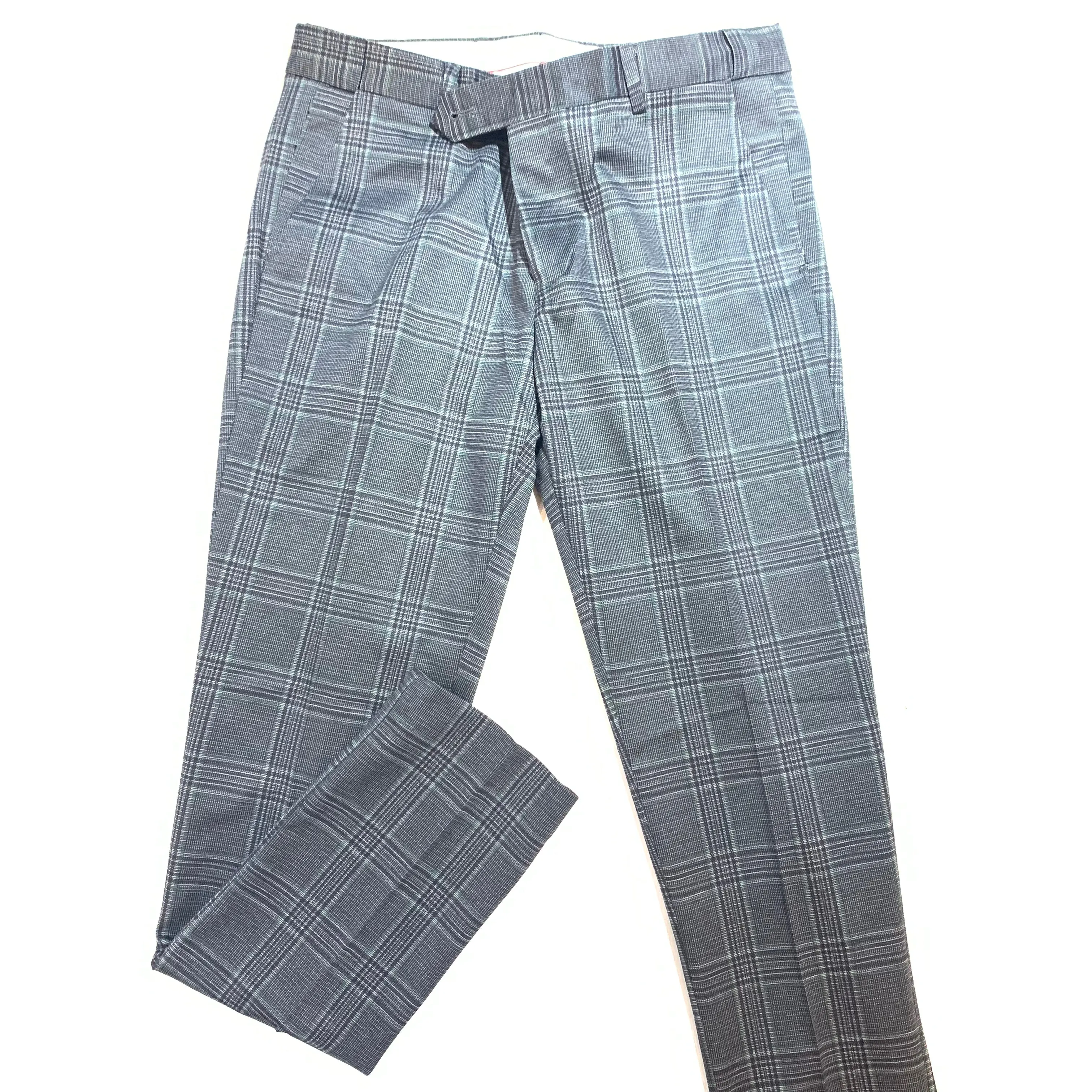 Barabas Black/Grey Checkered Plaid Dress Pants