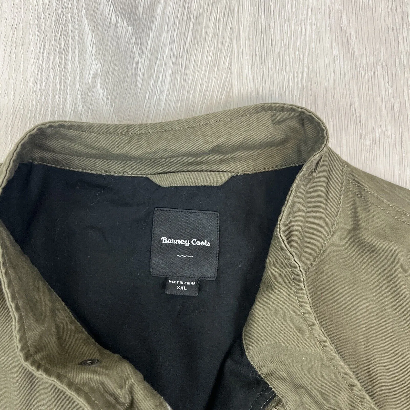 Barney Cools Mens Green Full Zip Bomber Jacket Size 2XL
