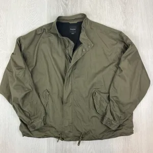 Barney Cools Mens Green Full Zip Bomber Jacket Size 2XL