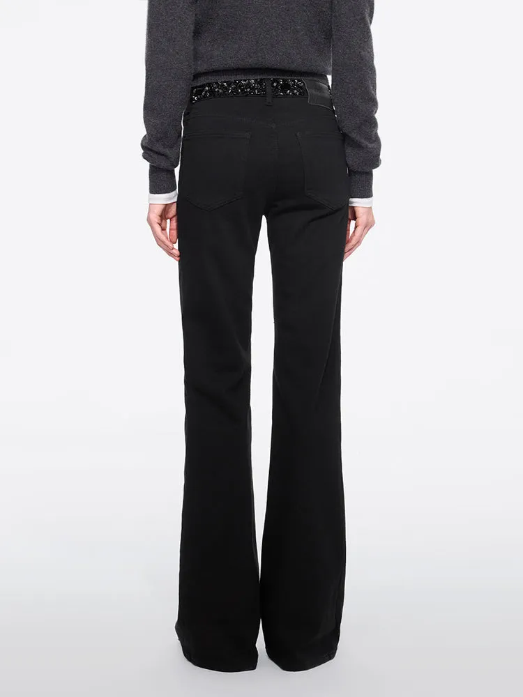 Beaded Flared Jeans