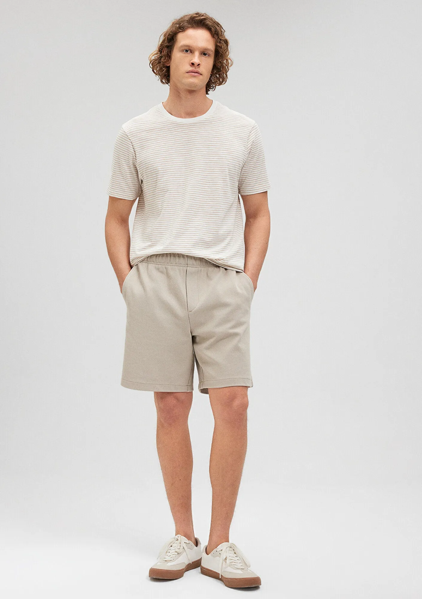 Beige Chino Shorts