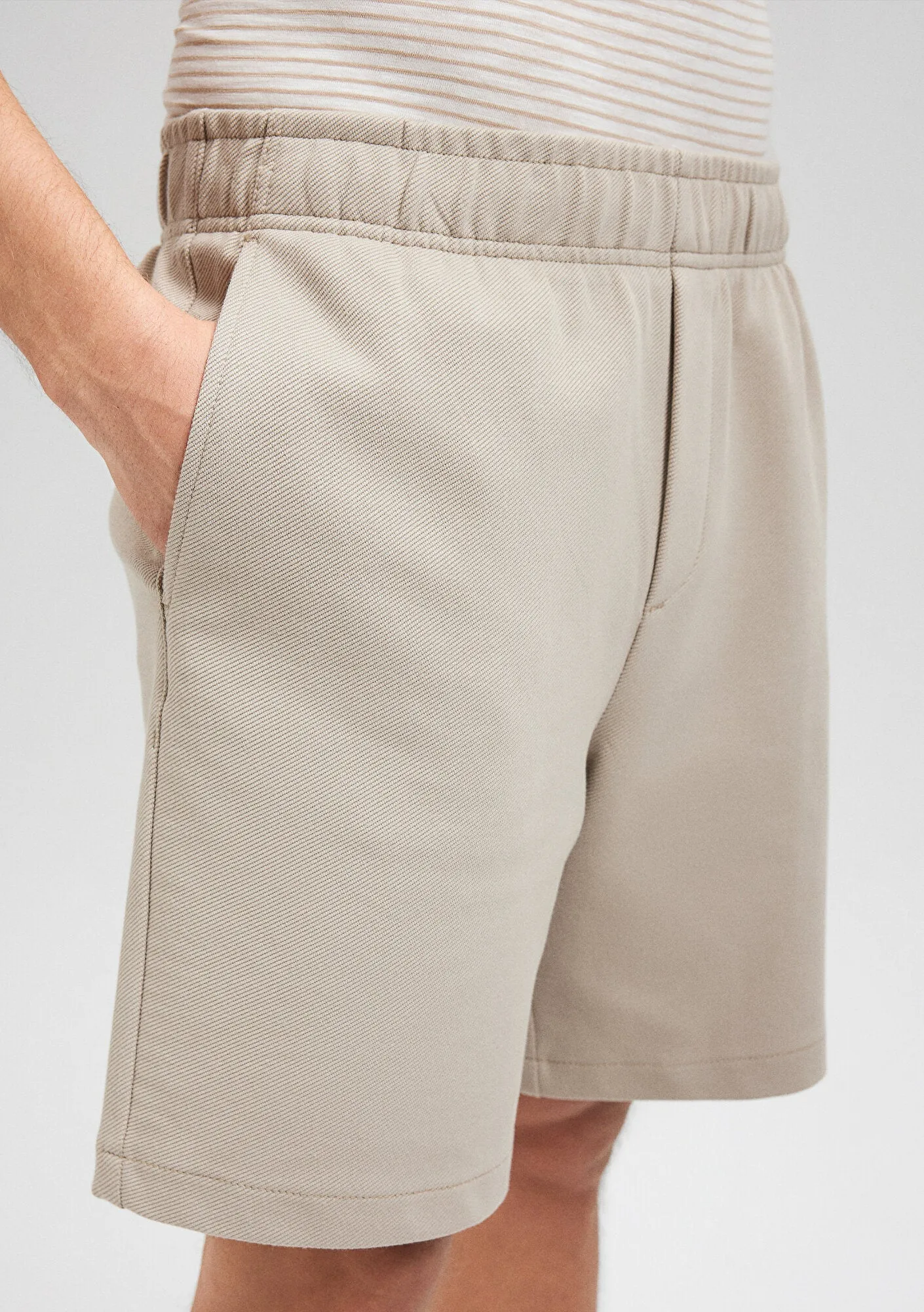 Beige Chino Shorts