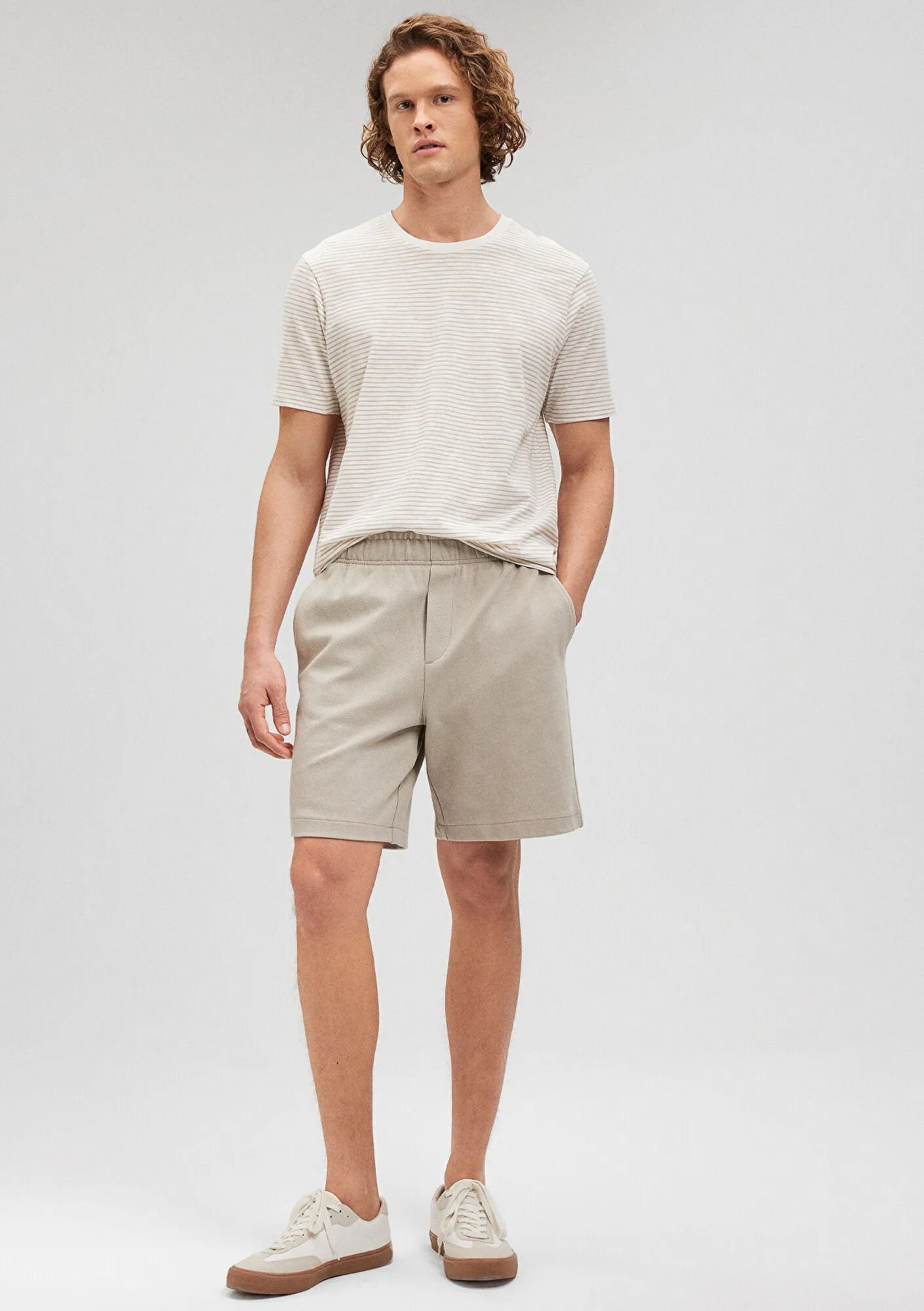 Beige Chino Shorts
