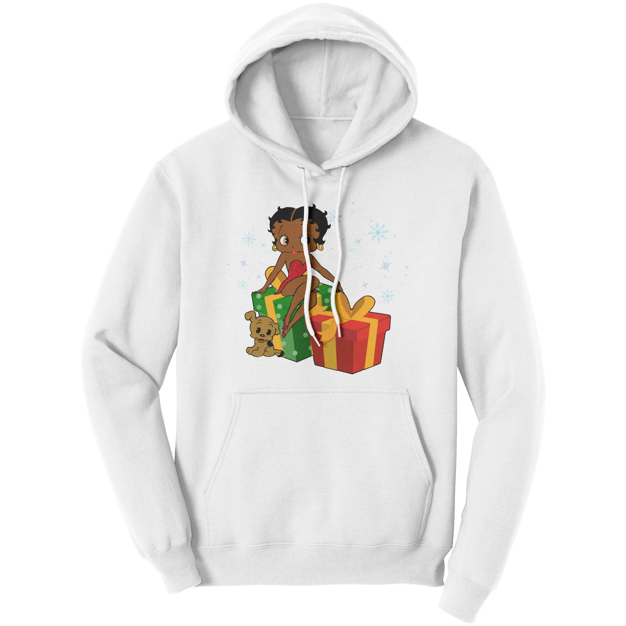 Betty Boop Christmas Hoodie, Betty Boop Womens Hoodie, Christmas Gift for Her, Holiday Graphic Hoodie, Betty Boop Hoodie, Womens Clothing