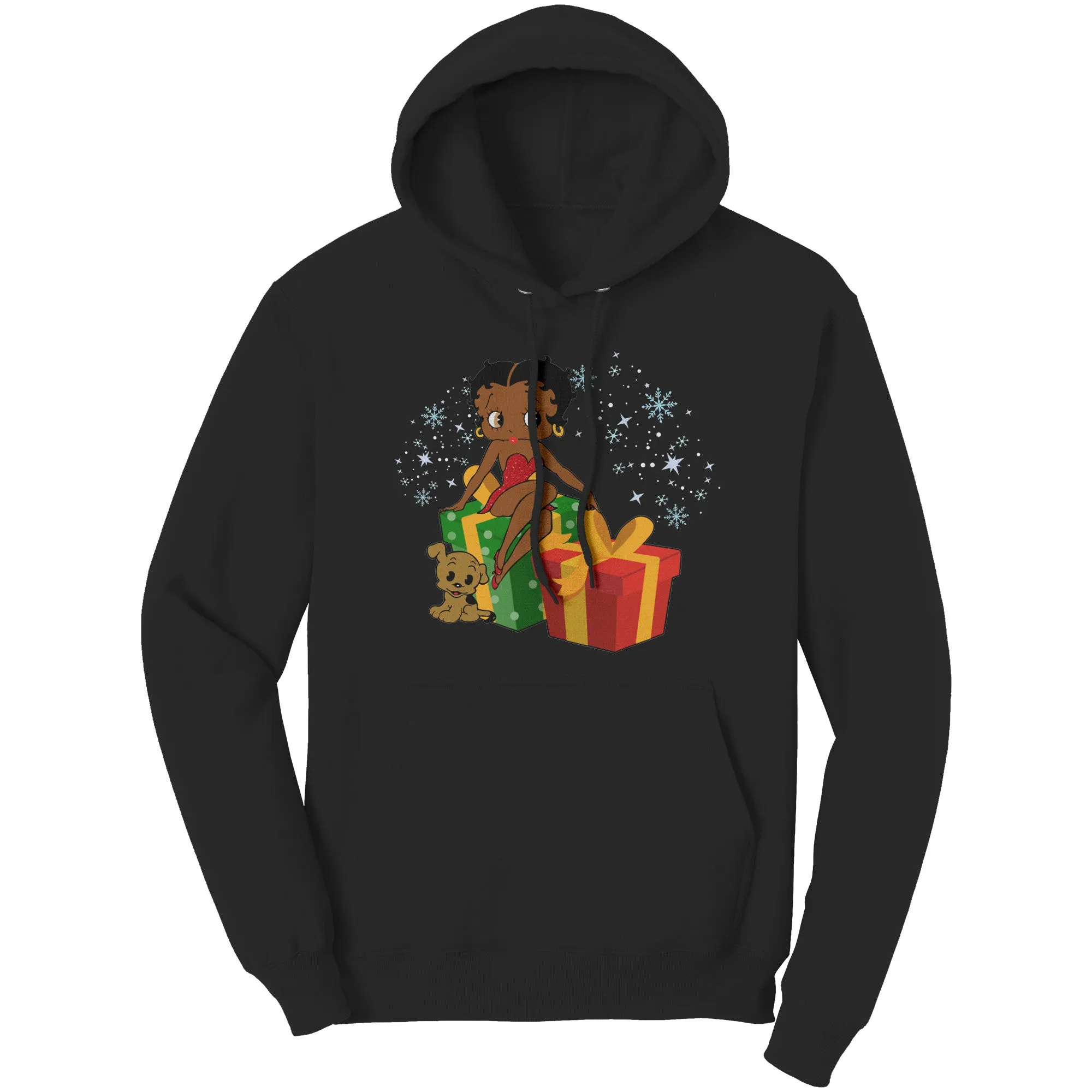 Betty Boop Christmas Hoodie, Betty Boop Womens Hoodie, Christmas Gift for Her, Holiday Graphic Hoodie, Betty Boop Hoodie, Womens Clothing