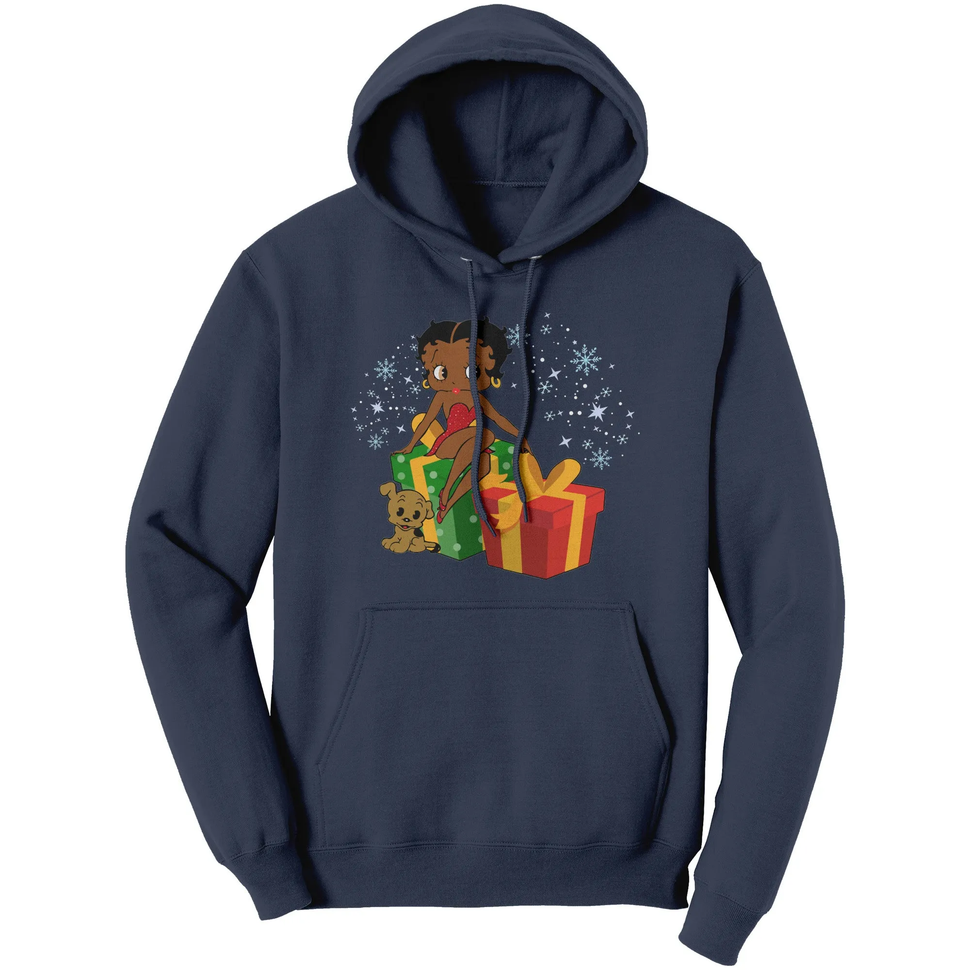 Betty Boop Christmas Hoodie, Betty Boop Womens Hoodie, Christmas Gift for Her, Holiday Graphic Hoodie, Betty Boop Hoodie, Womens Clothing