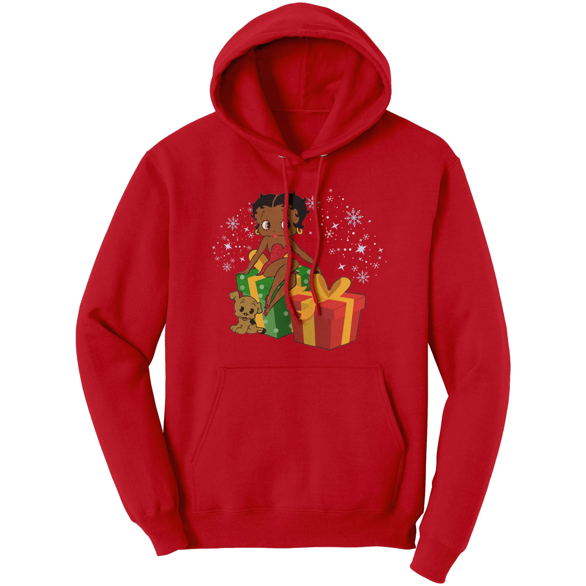 Betty Boop Christmas Hoodie, Betty Boop Womens Hoodie, Christmas Gift for Her, Holiday Graphic Hoodie, Betty Boop Hoodie, Womens Clothing