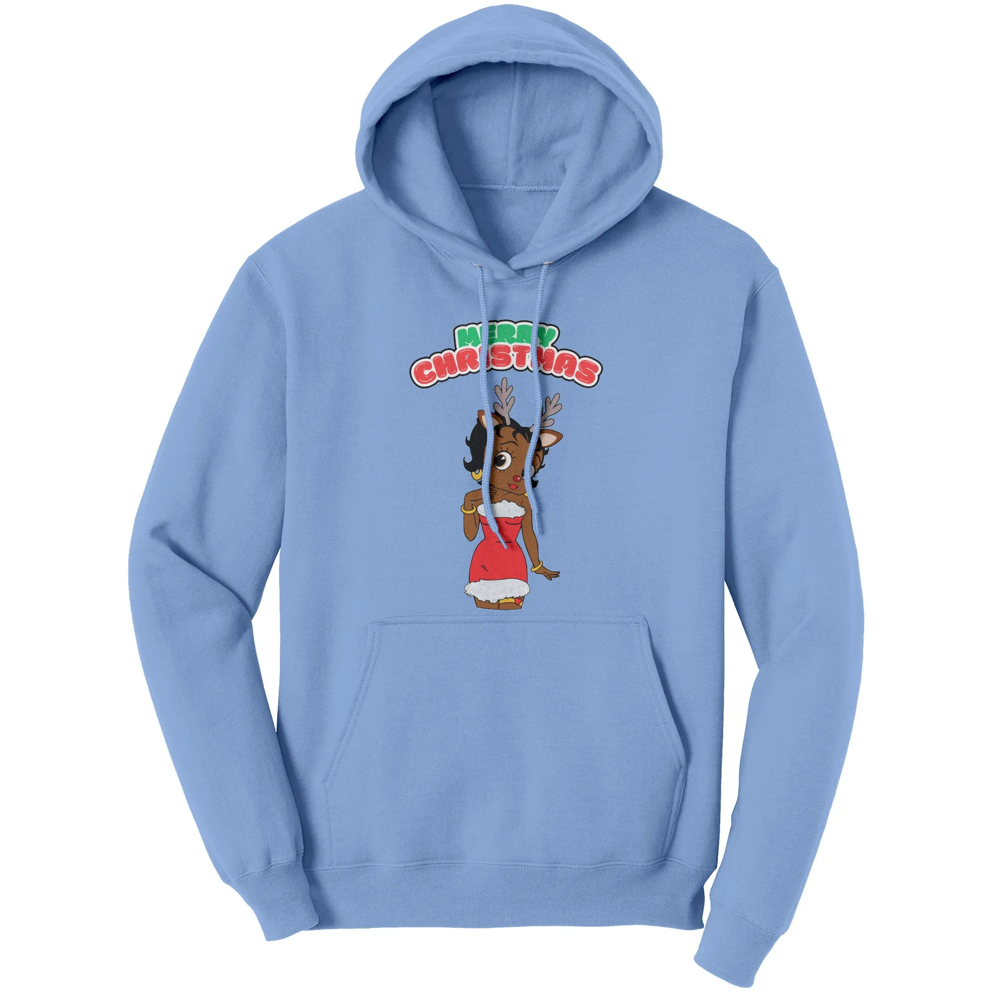 Betty Boop Hoodie, Christmas Hoodie, Christmas Reindeer Hoodie, Betty Boop Gift, Christmas Gifts For Her, Womens Hoodie Gift Womens Clothing