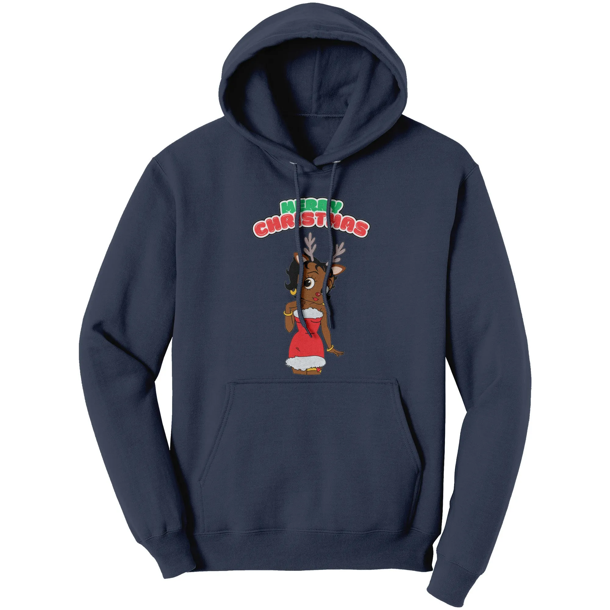 Betty Boop Hoodie, Christmas Hoodie, Christmas Reindeer Hoodie, Betty Boop Gift, Christmas Gifts For Her, Womens Hoodie Gift Womens Clothing