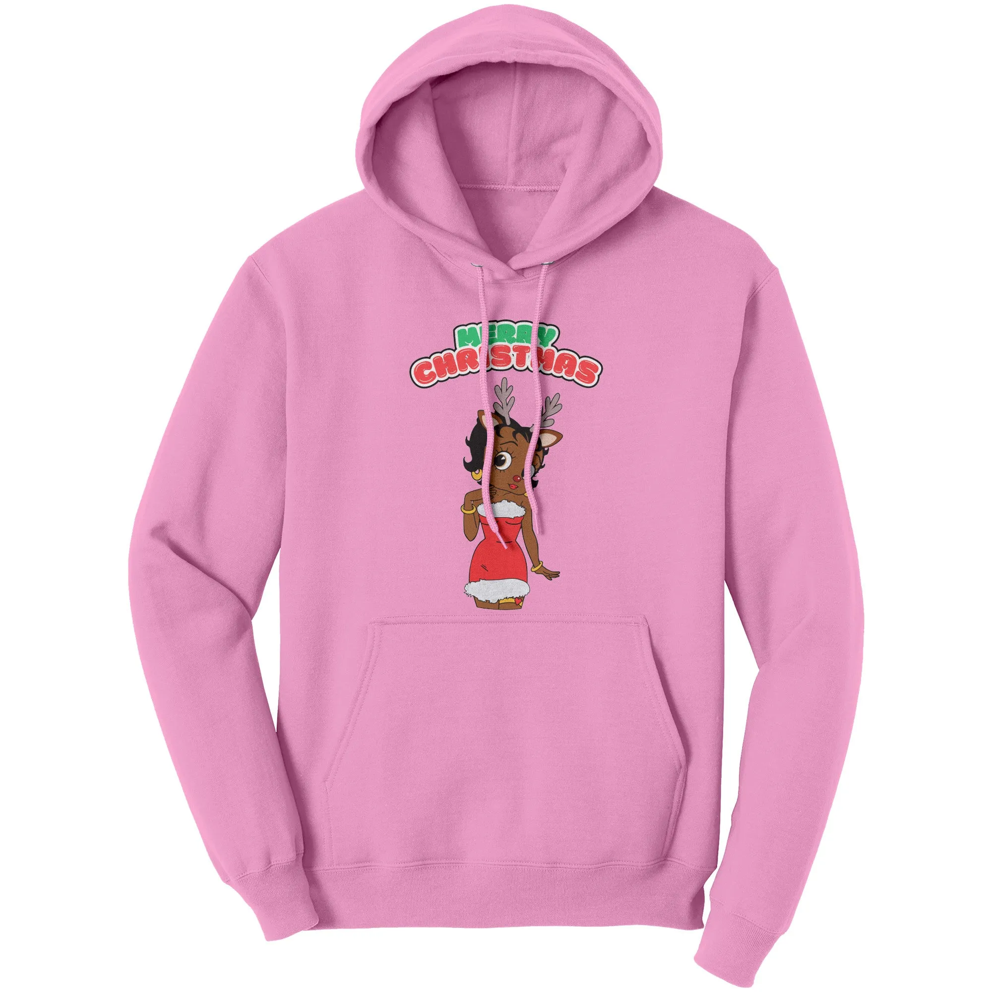 Betty Boop Hoodie, Christmas Hoodie, Christmas Reindeer Hoodie, Betty Boop Gift, Christmas Gifts For Her, Womens Hoodie Gift Womens Clothing
