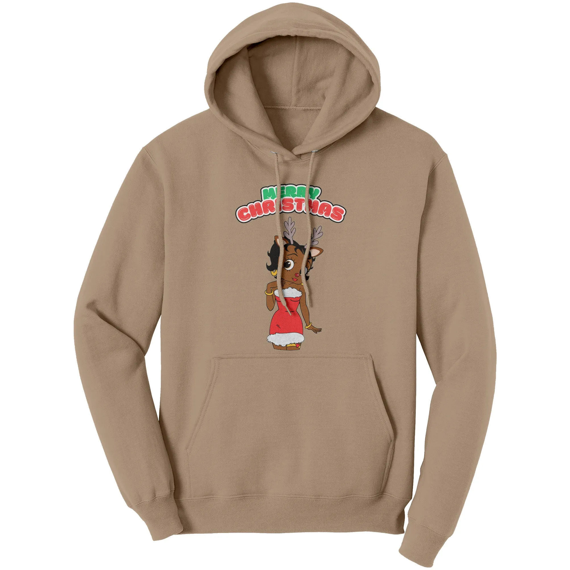Betty Boop Hoodie, Christmas Hoodie, Christmas Reindeer Hoodie, Betty Boop Gift, Christmas Gifts For Her, Womens Hoodie Gift Womens Clothing