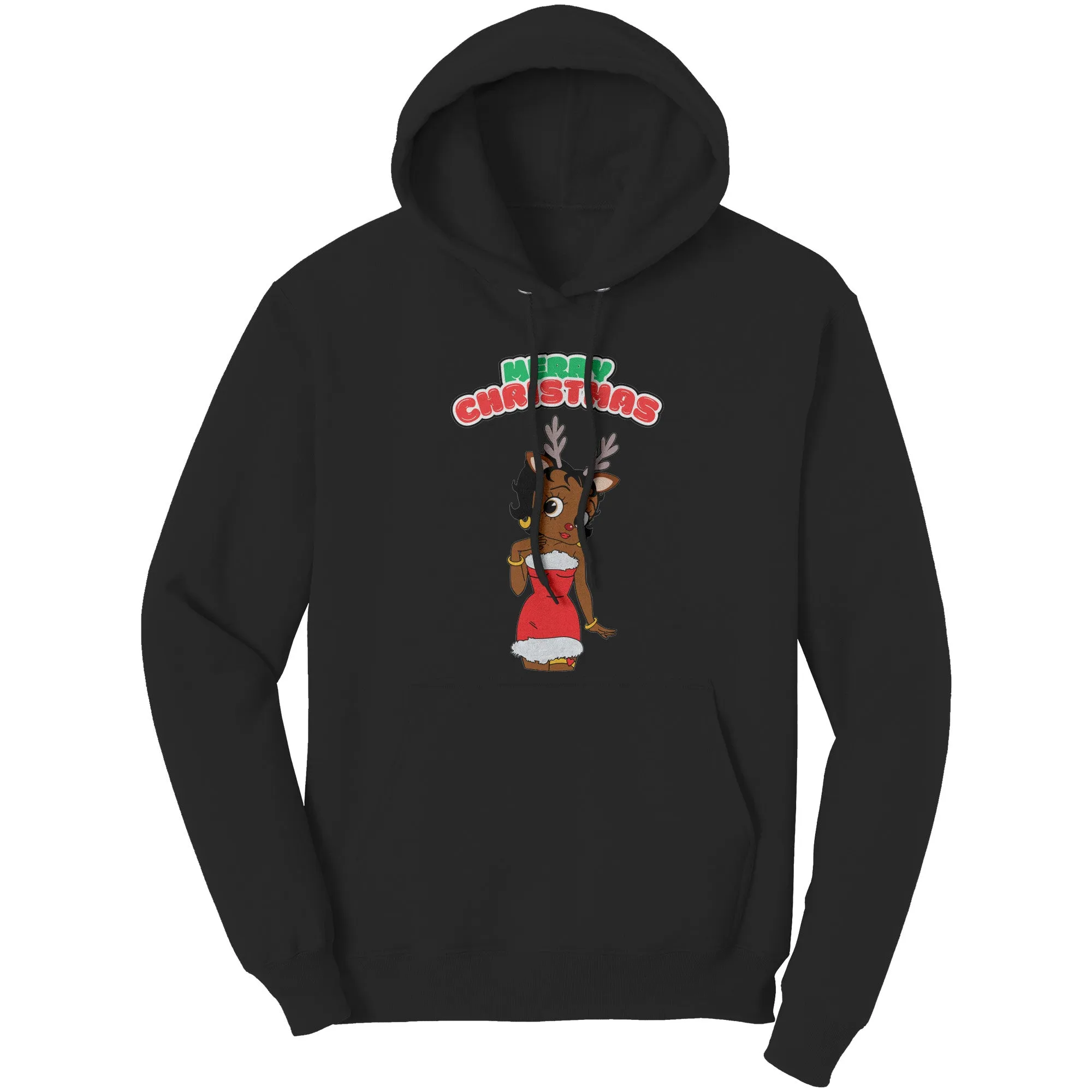 Betty Boop Hoodie, Christmas Hoodie, Christmas Reindeer Hoodie, Betty Boop Gift, Christmas Gifts For Her, Womens Hoodie Gift Womens Clothing