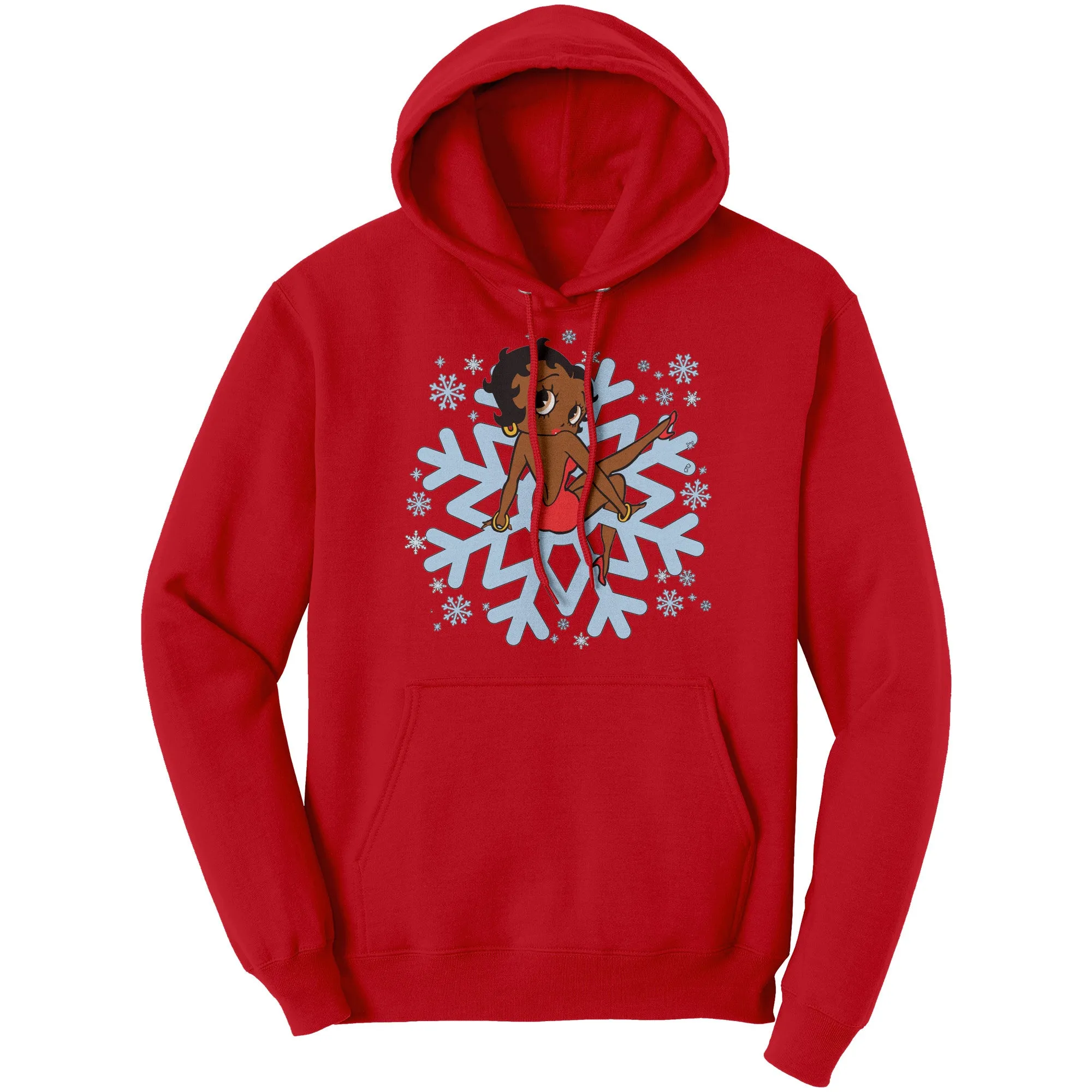 Betty Boop Womens Hoodie, Cute Christmas Hoodie, Snowflakes Hoodie, Snowflake Christmas Hoodie, Womens Sweater For Christmas Gift For Her