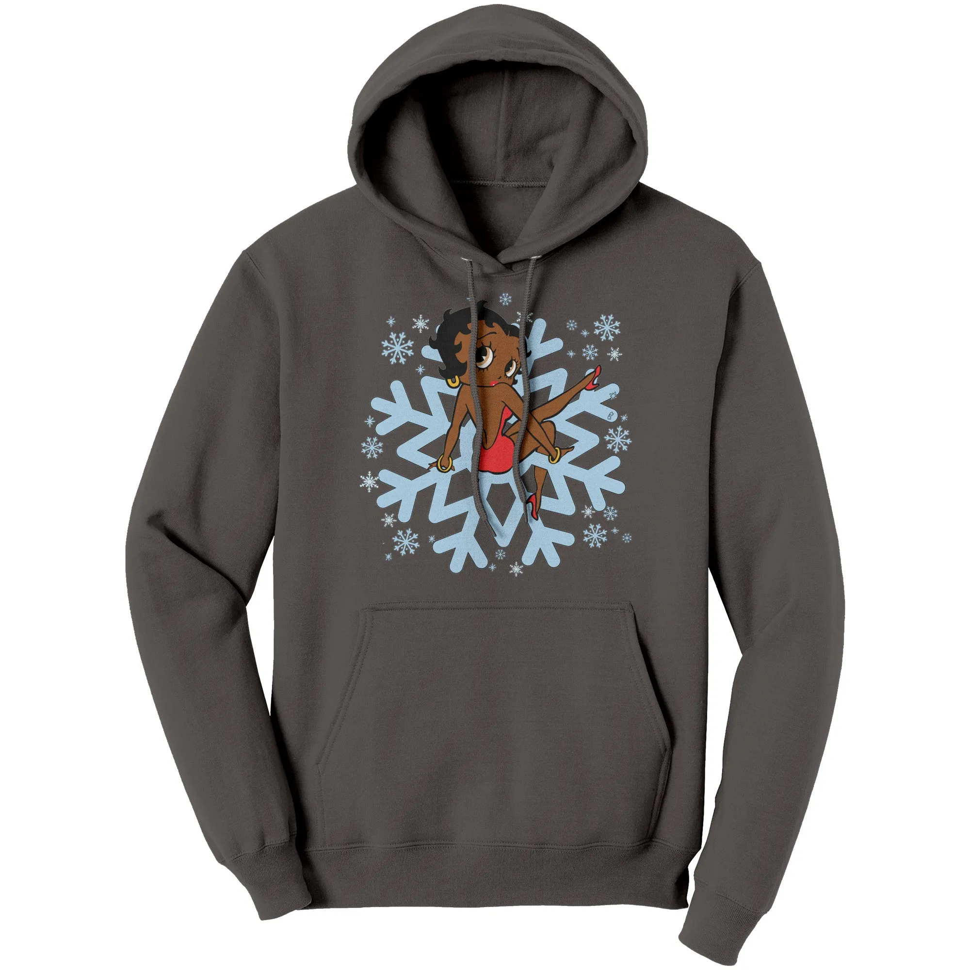Betty Boop Womens Hoodie, Cute Christmas Hoodie, Snowflakes Hoodie, Snowflake Christmas Hoodie, Womens Sweater For Christmas Gift For Her