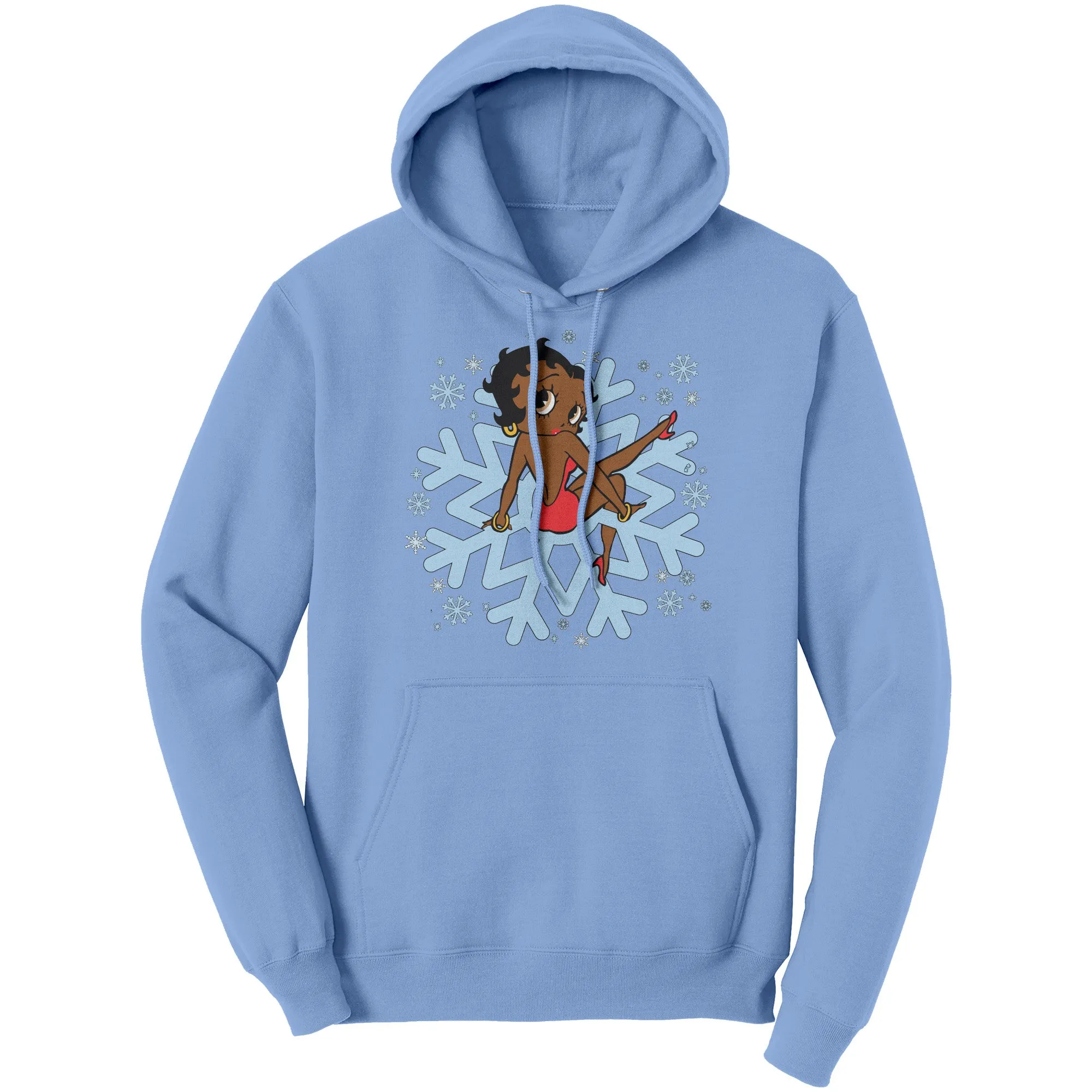 Betty Boop Womens Hoodie, Cute Christmas Hoodie, Snowflakes Hoodie, Snowflake Christmas Hoodie, Womens Sweater For Christmas Gift For Her