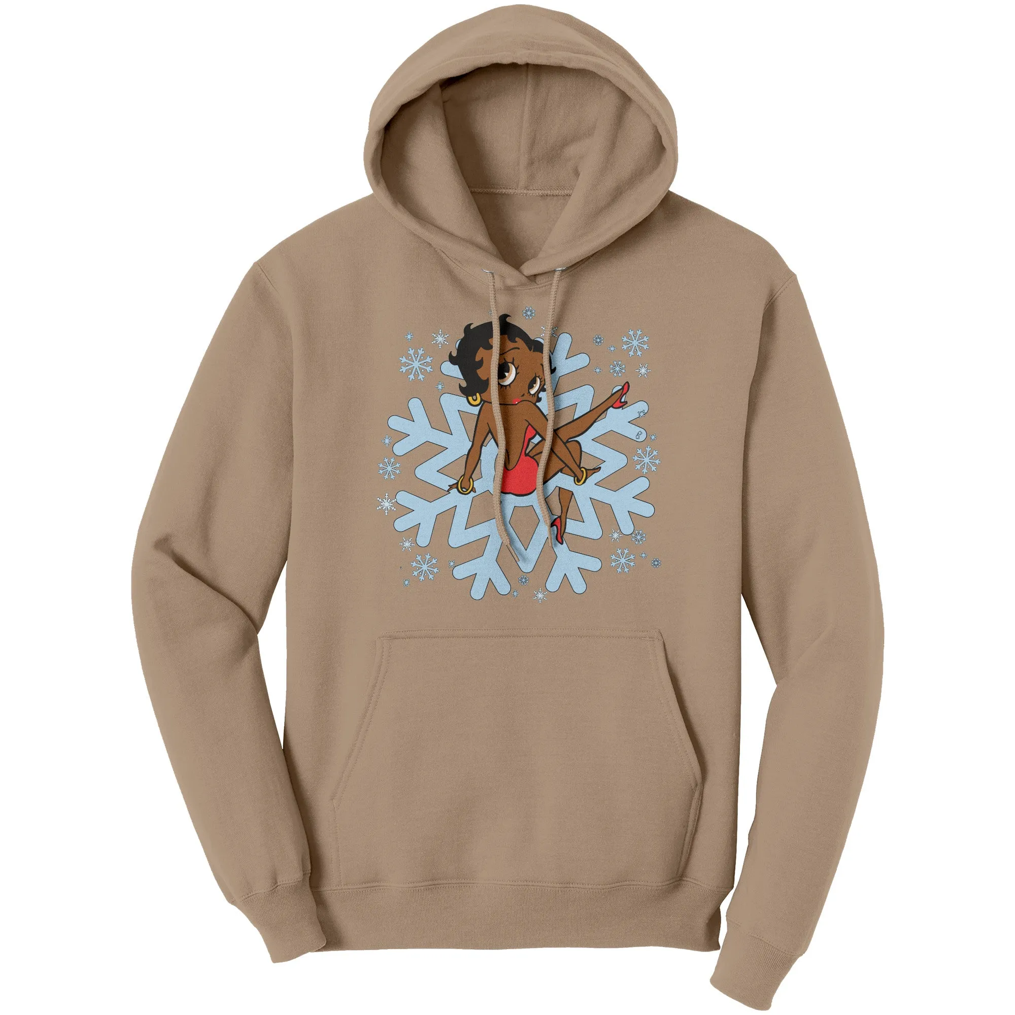 Betty Boop Womens Hoodie, Cute Christmas Hoodie, Snowflakes Hoodie, Snowflake Christmas Hoodie, Womens Sweater For Christmas Gift For Her