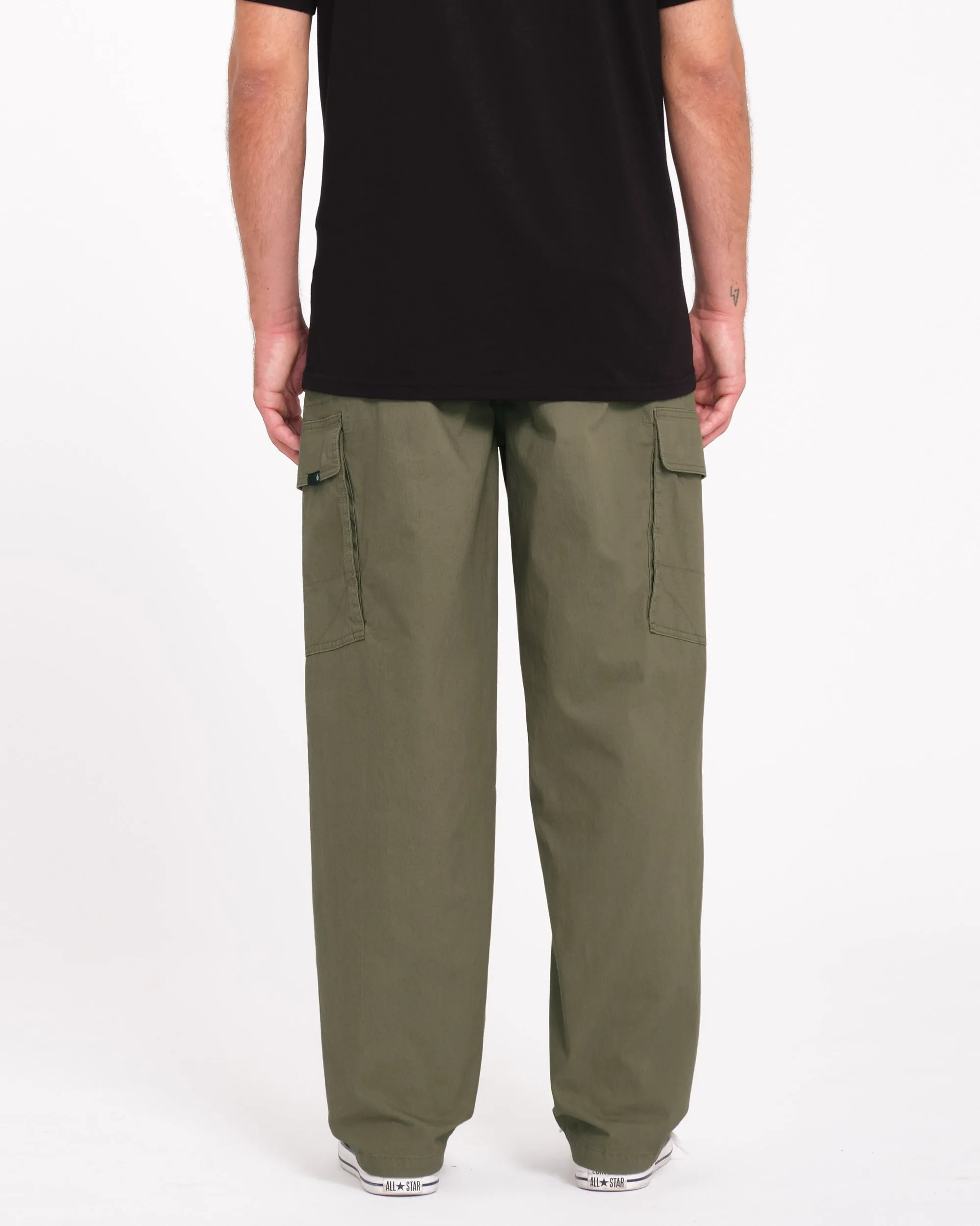 Billow Tapered Elasticated Waist Cargo - WINTERMOSS