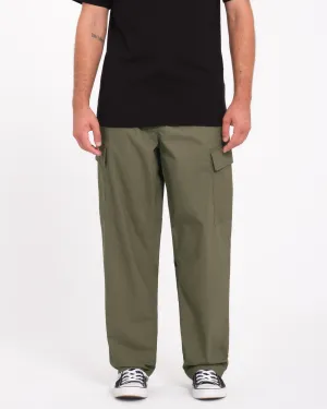 Billow Tapered Elasticated Waist Cargo - WINTERMOSS