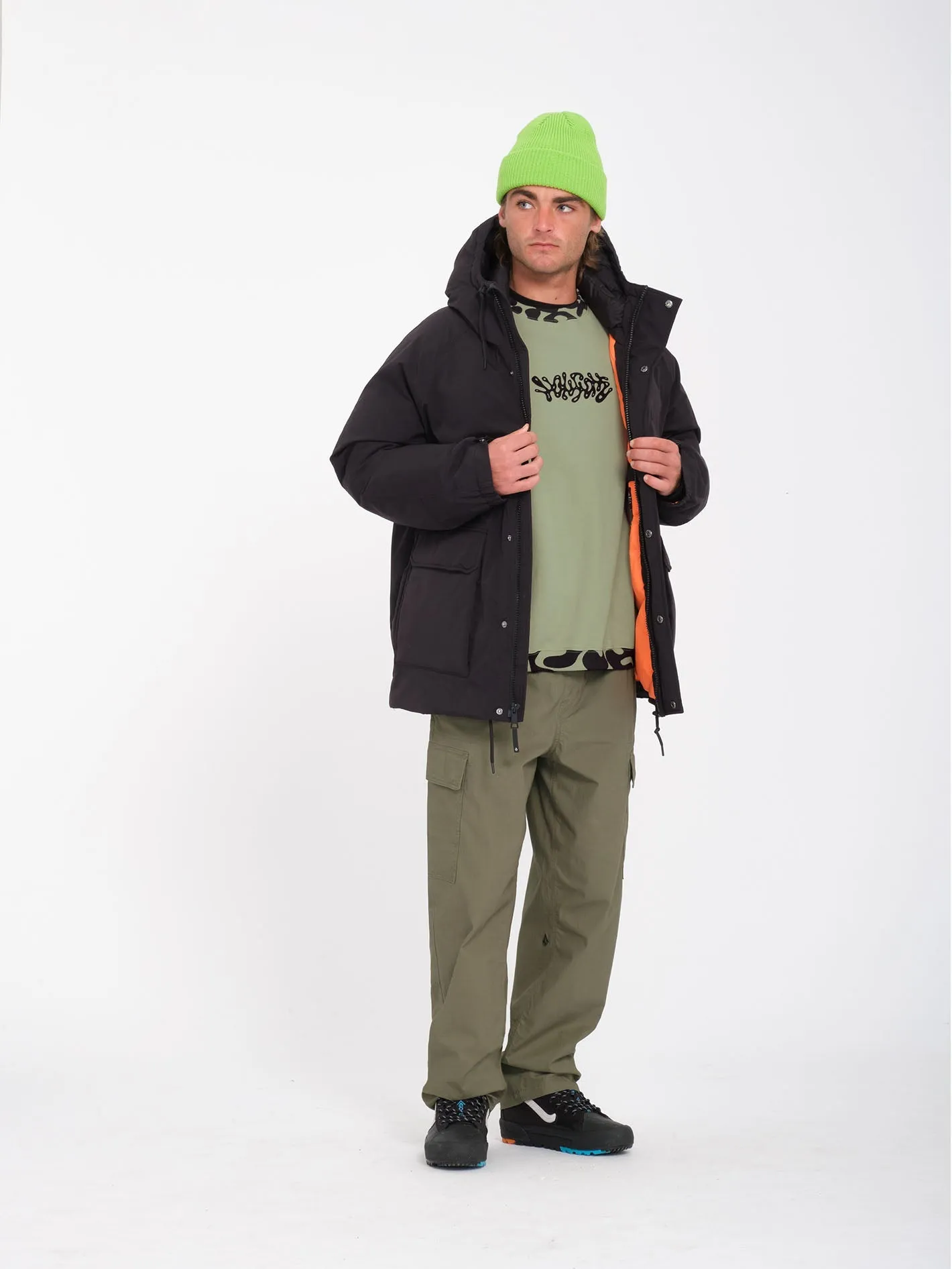 Billow Tapered Elasticated Waist Cargo - WINTERMOSS