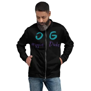 Black Bomber Jacket - OG Hippie Dude