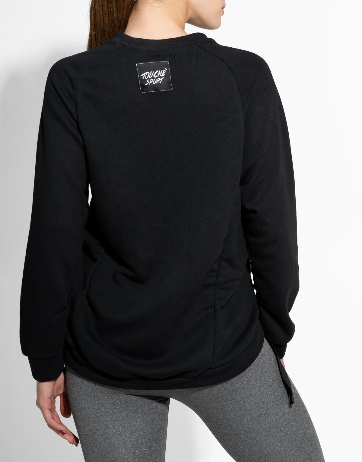 BLACK BUCKLE SWEATSHIRT