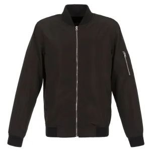 Black Nylon Bomber