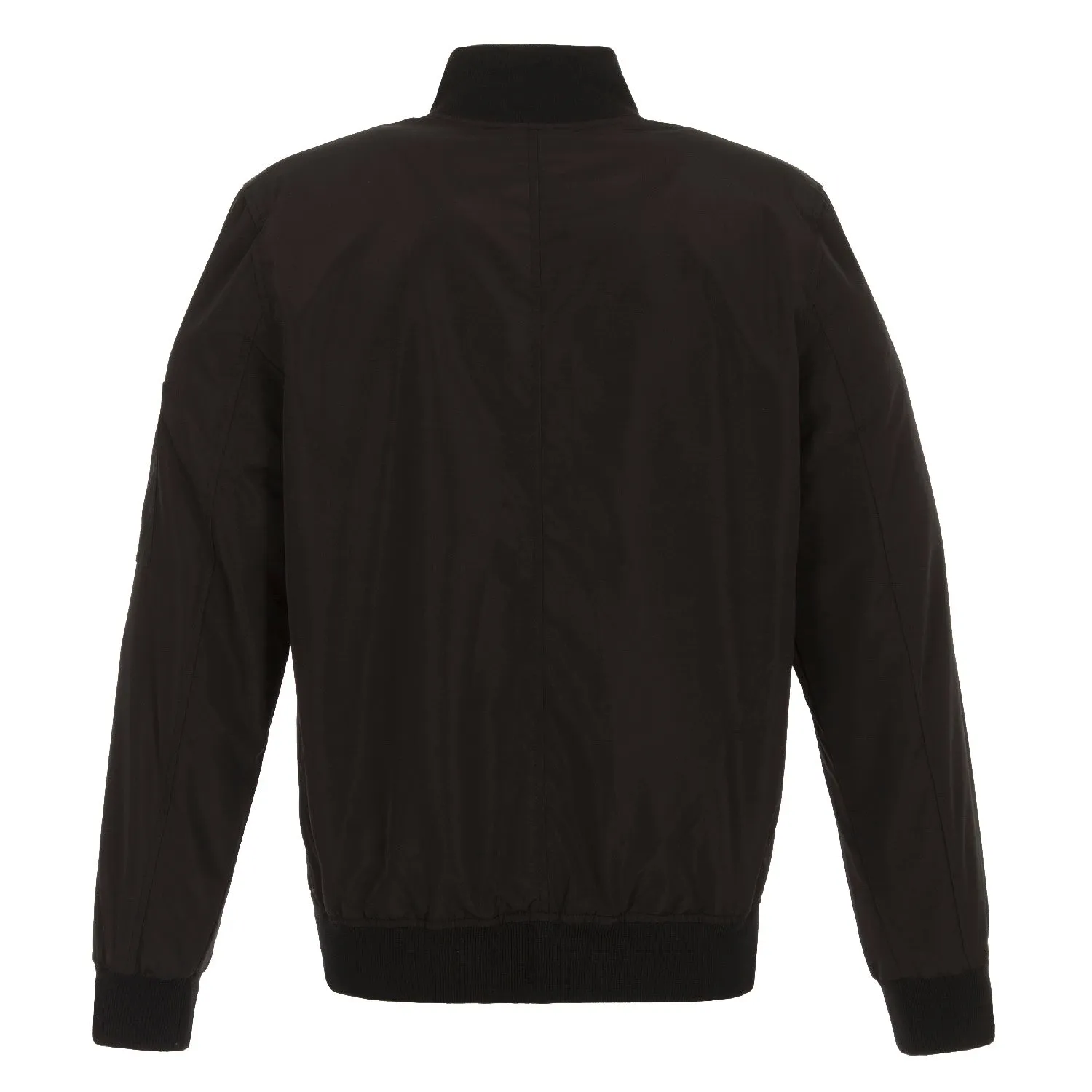 Black Nylon Bomber
