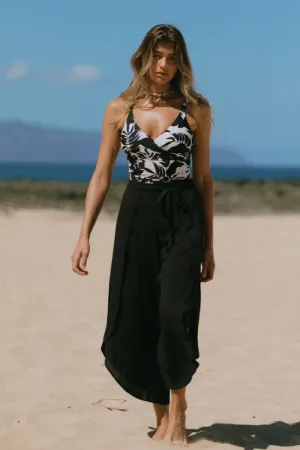 Black Pull On Cover Up Pants