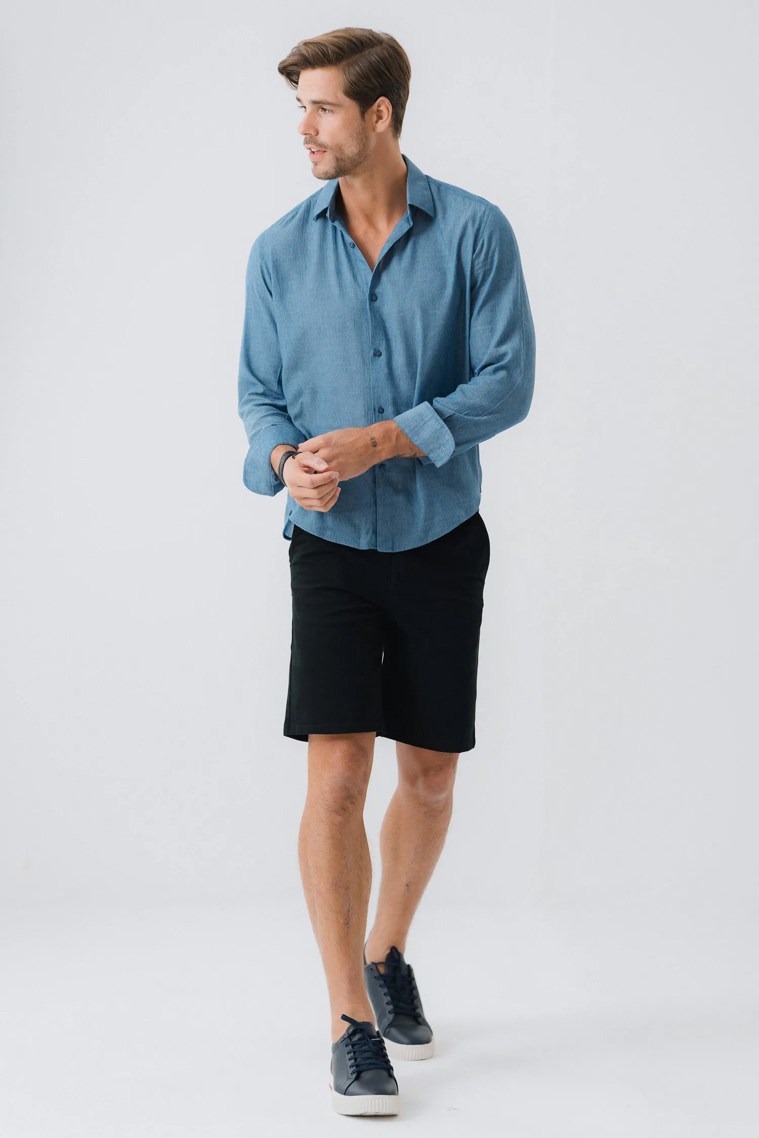 Black Regular Fit Chino Shorts