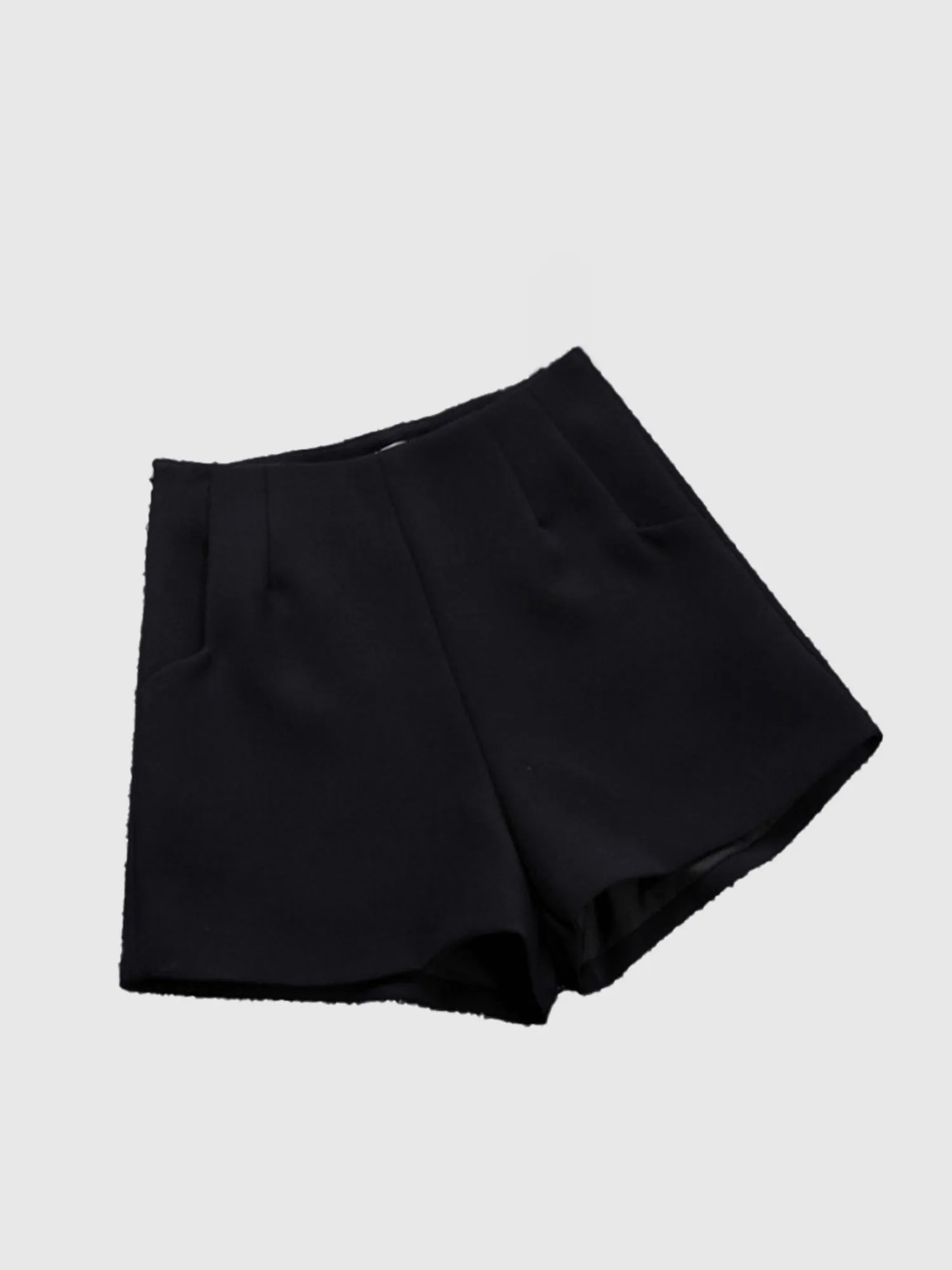 Black Semi Formal Pintucked Shorts