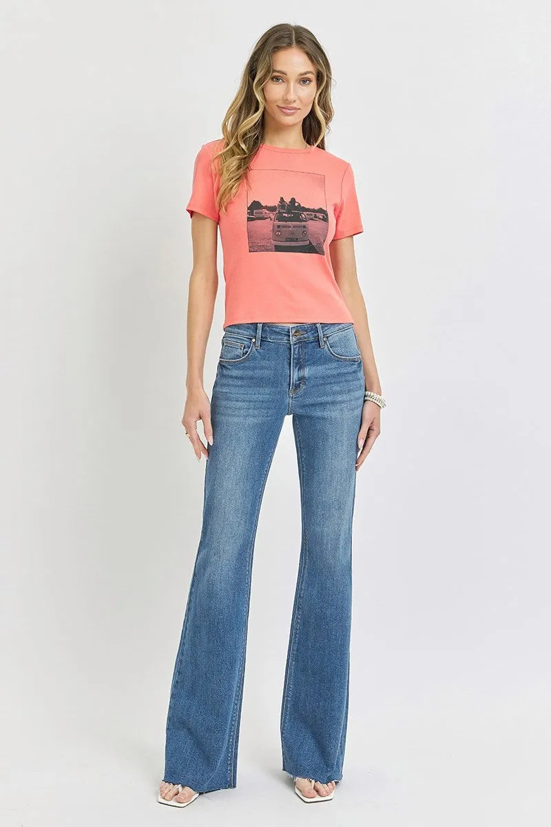 Blake Mid Rise Flare Jeans