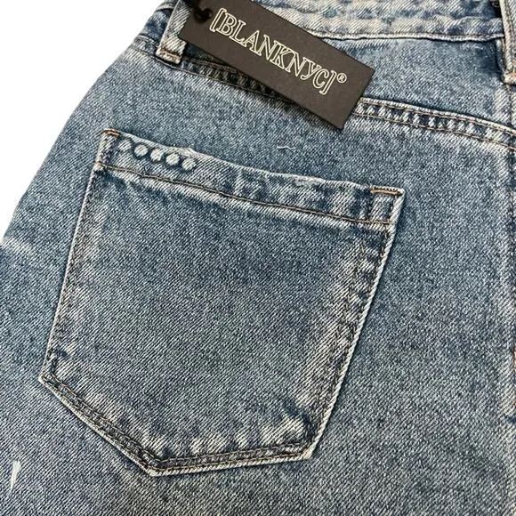 BLANK NYC  DESTRESS  DENIM SHORTS Sz 27 NWT