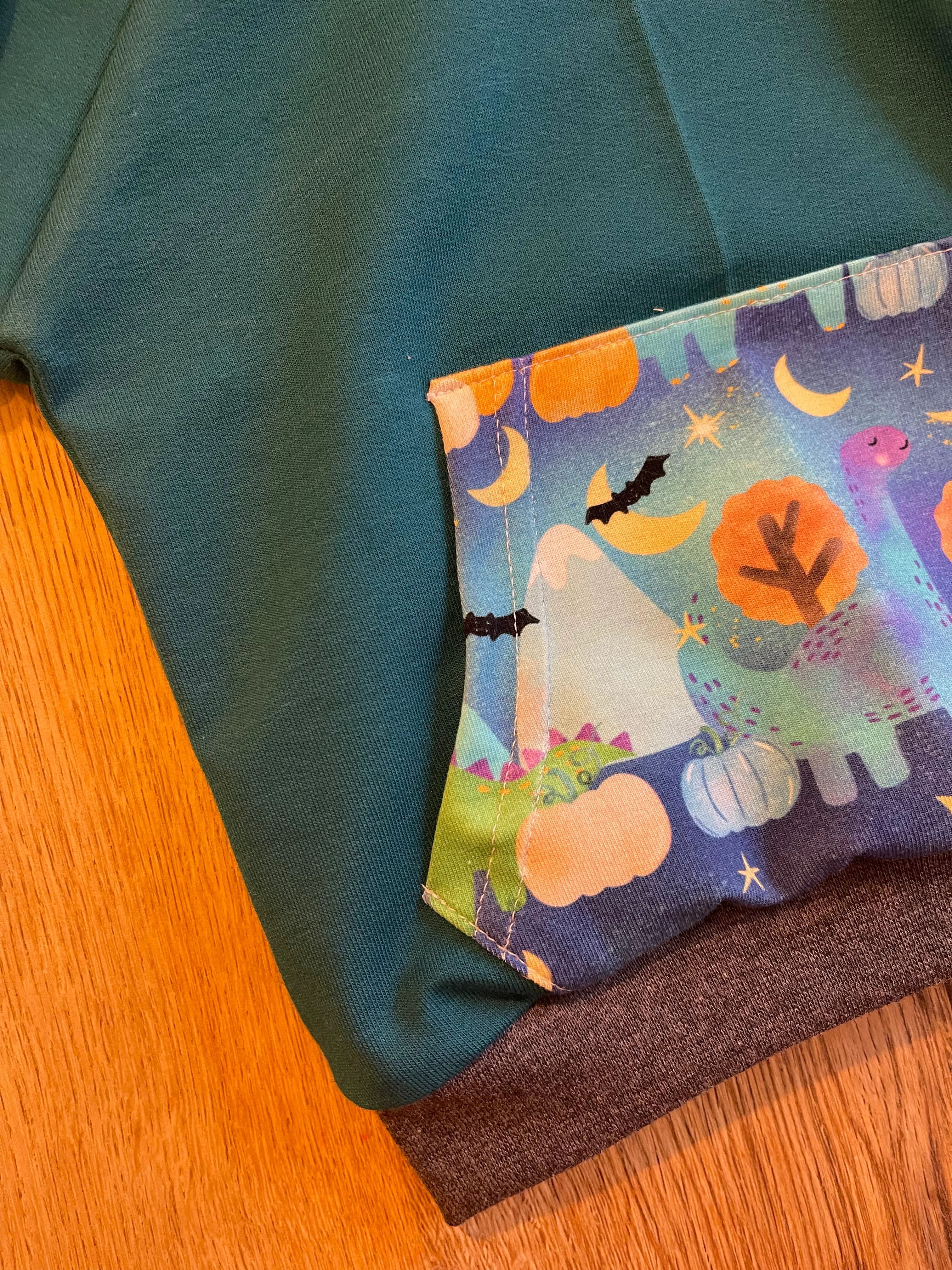 Blue Dinosaurs Hoodie - 3/6 months
