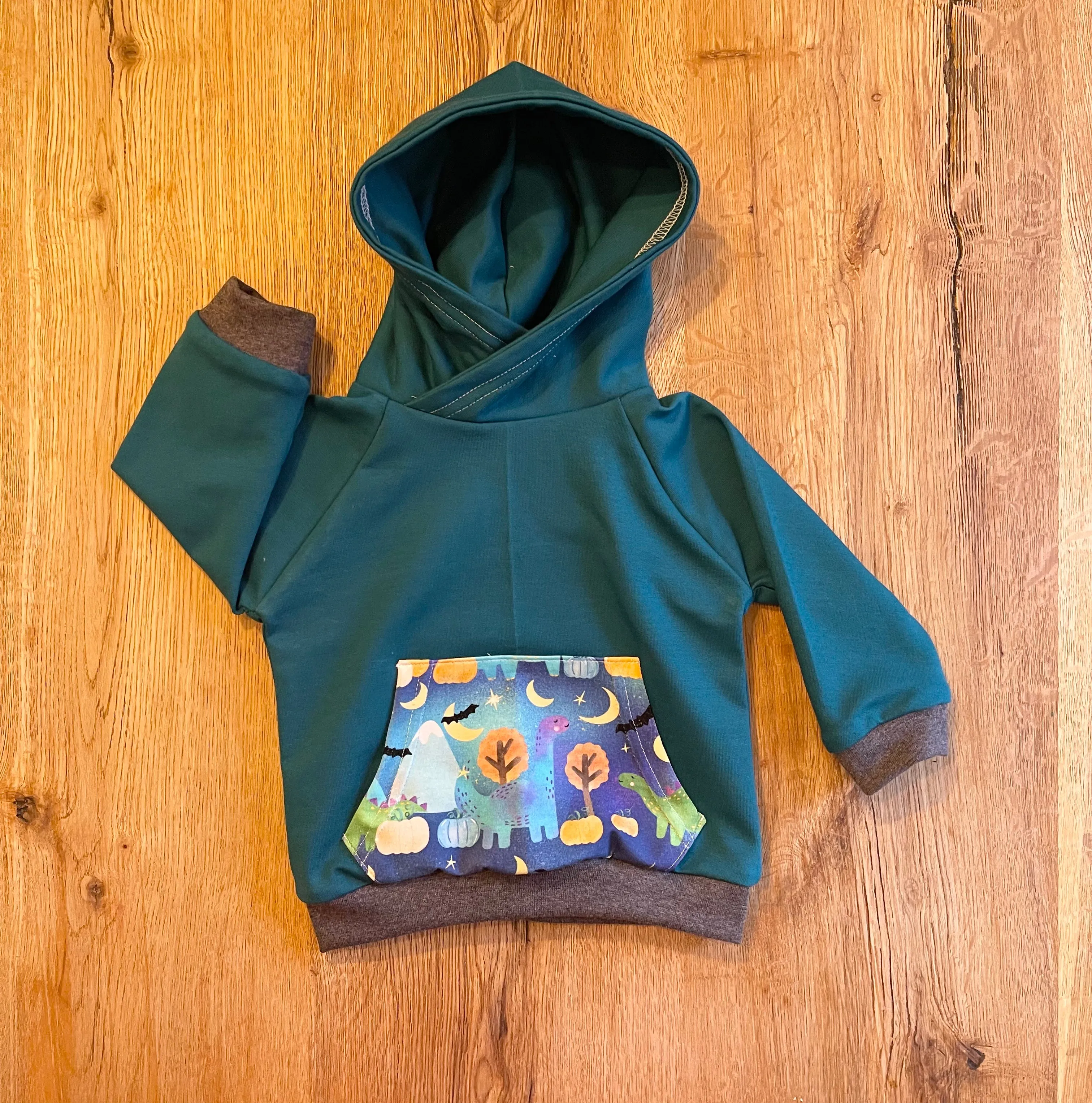 Blue Dinosaurs Hoodie - 3/6 months