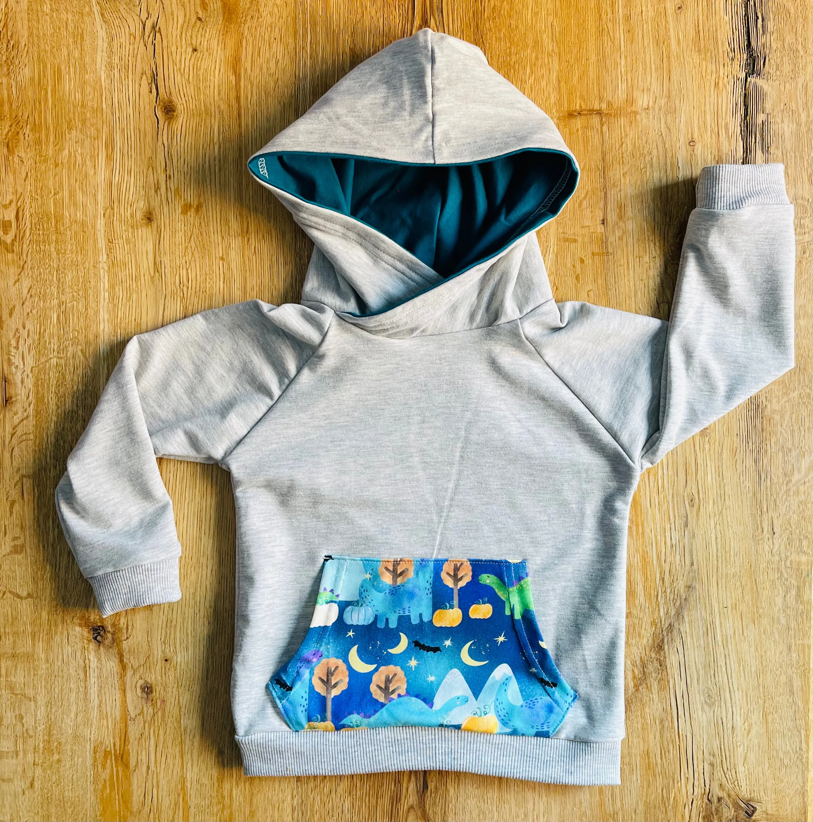 Blue Dinosaurs Hoodie - Age 2