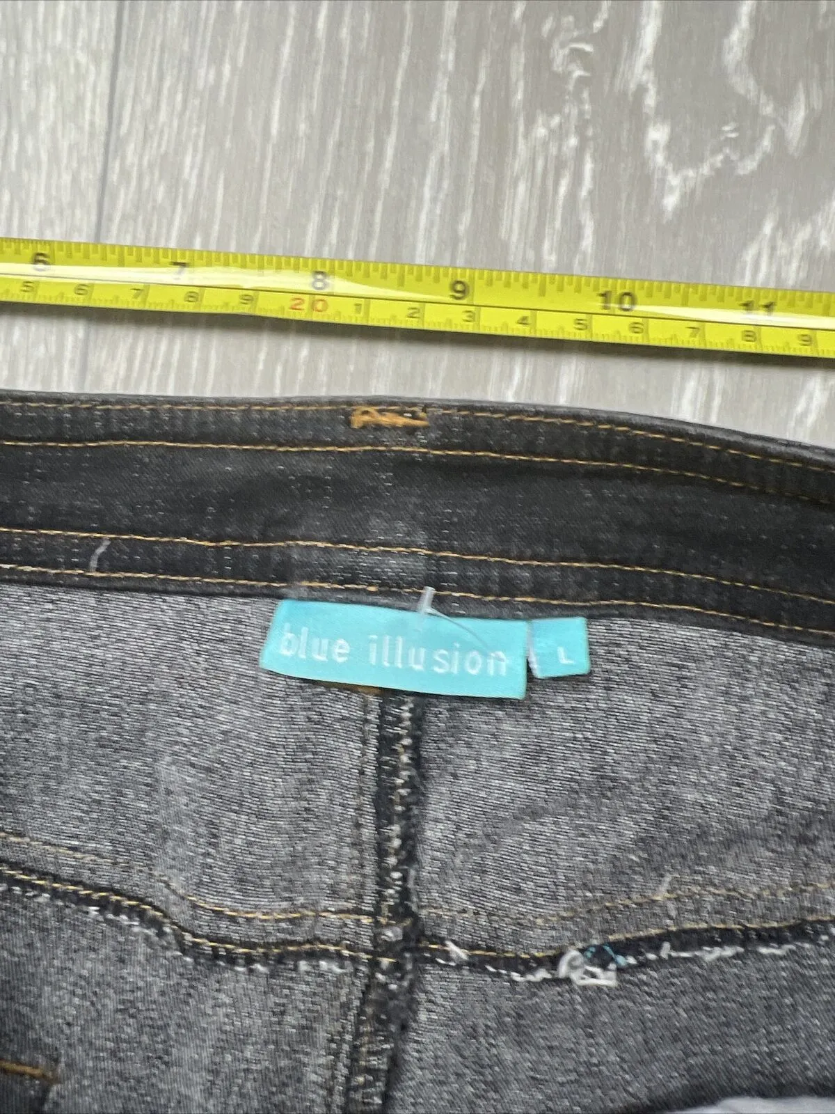 Blue Illusion Womens Black Jeans Size Large