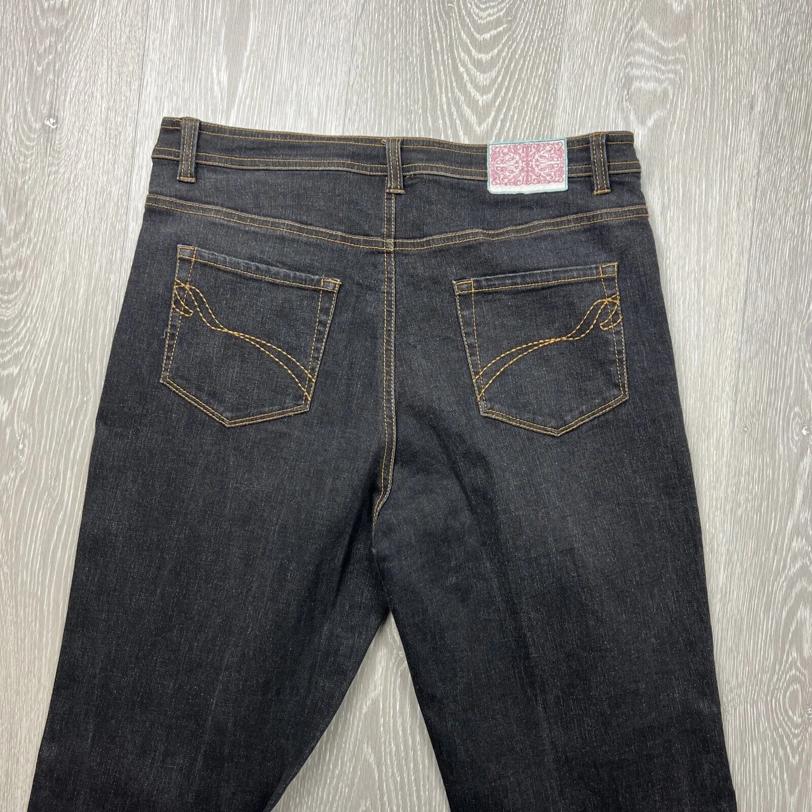 Blue Illusion Womens Black Jeans Size Large