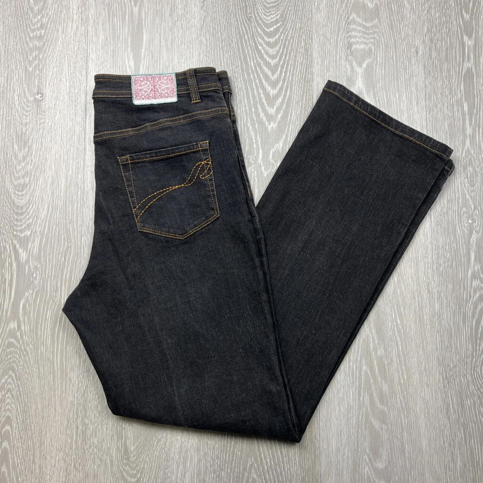 Blue Illusion Womens Black Jeans Size Large