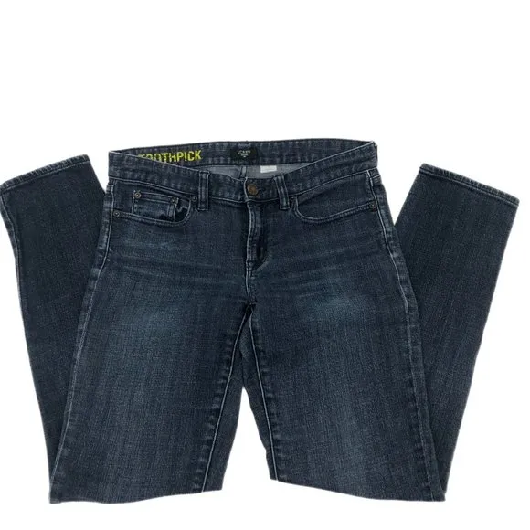 Blue Mid-Rise Skinny Jeans | J Crew