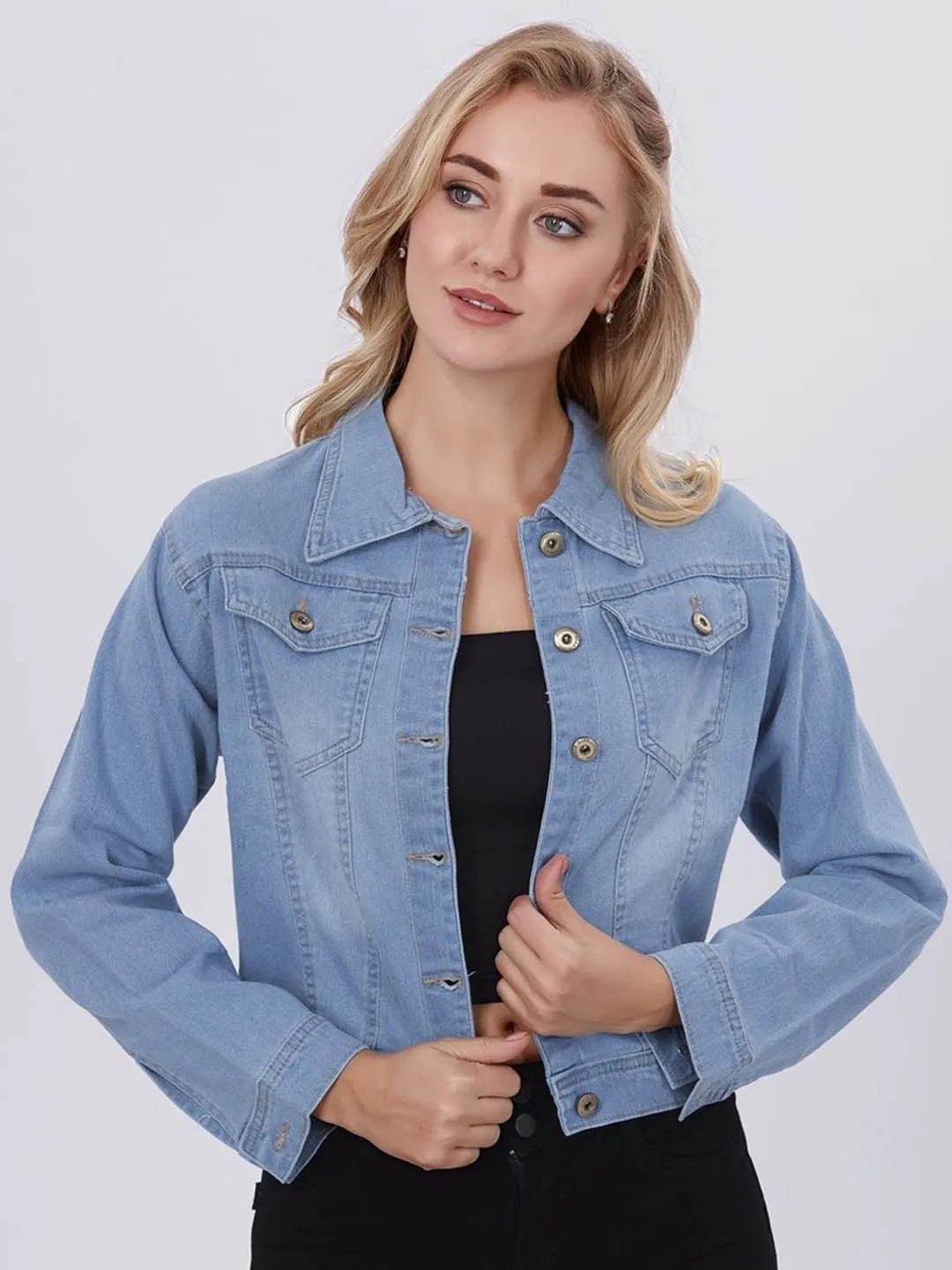 Blum Denim Lightweight Crop Denim Jacket By HB