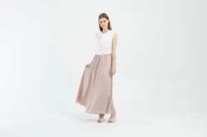 Blush Palazzo Silk Pants
