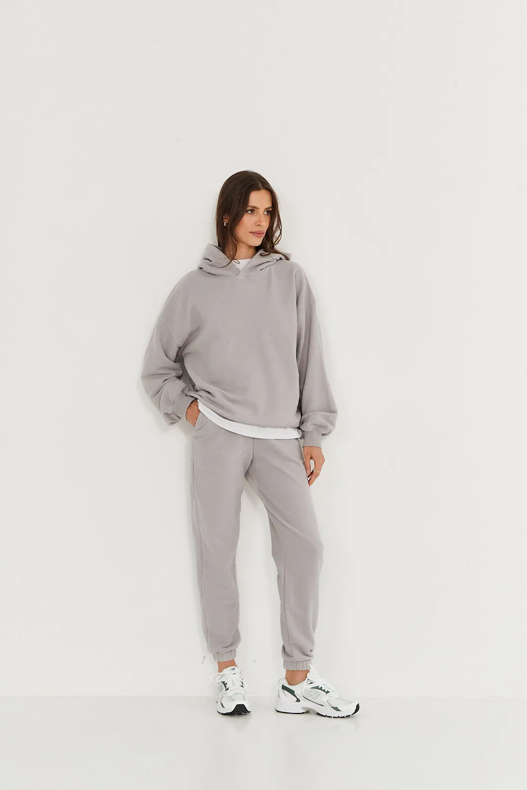 Bluza Boyfriend Hoodie light grey