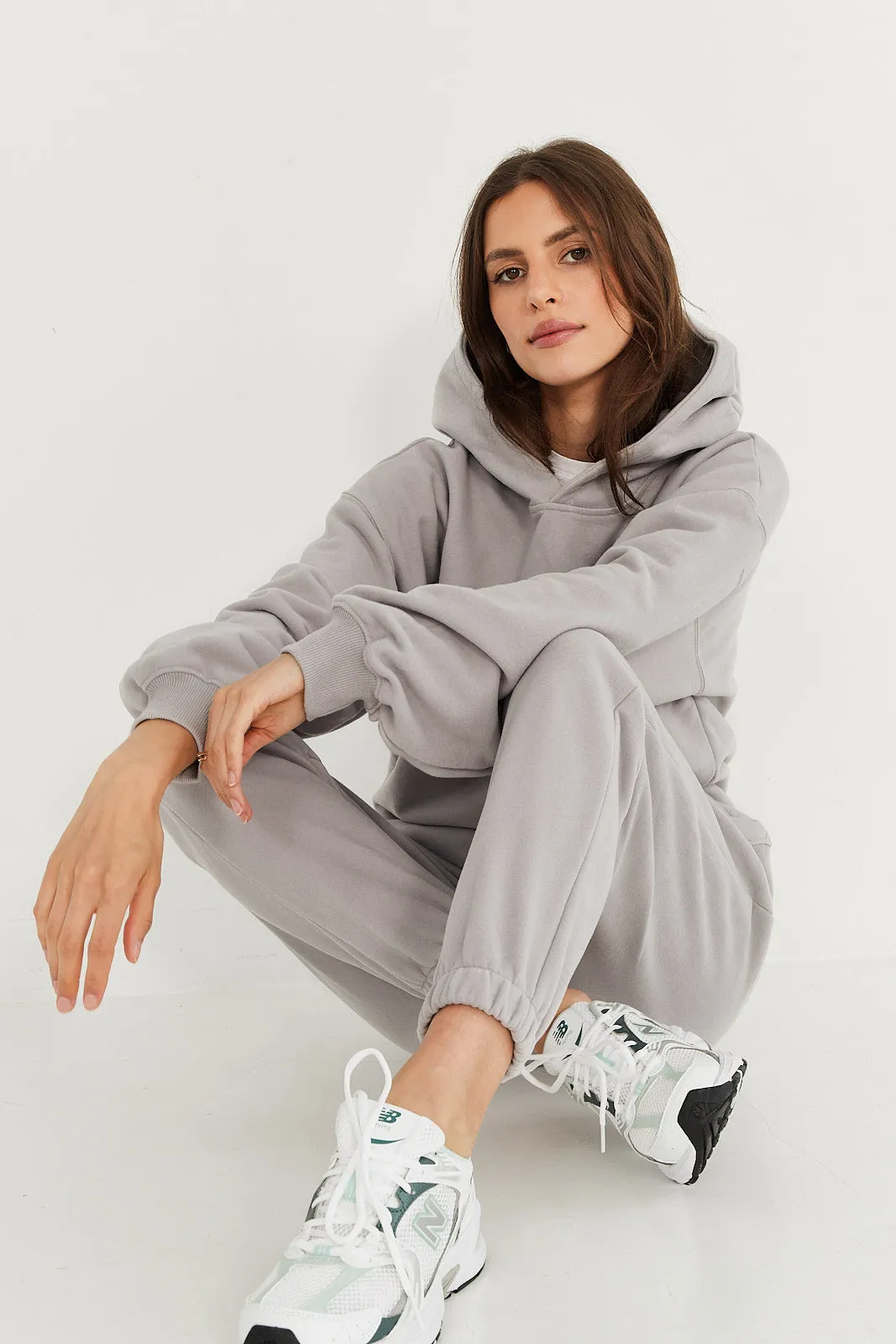 Bluza Boyfriend Hoodie light grey