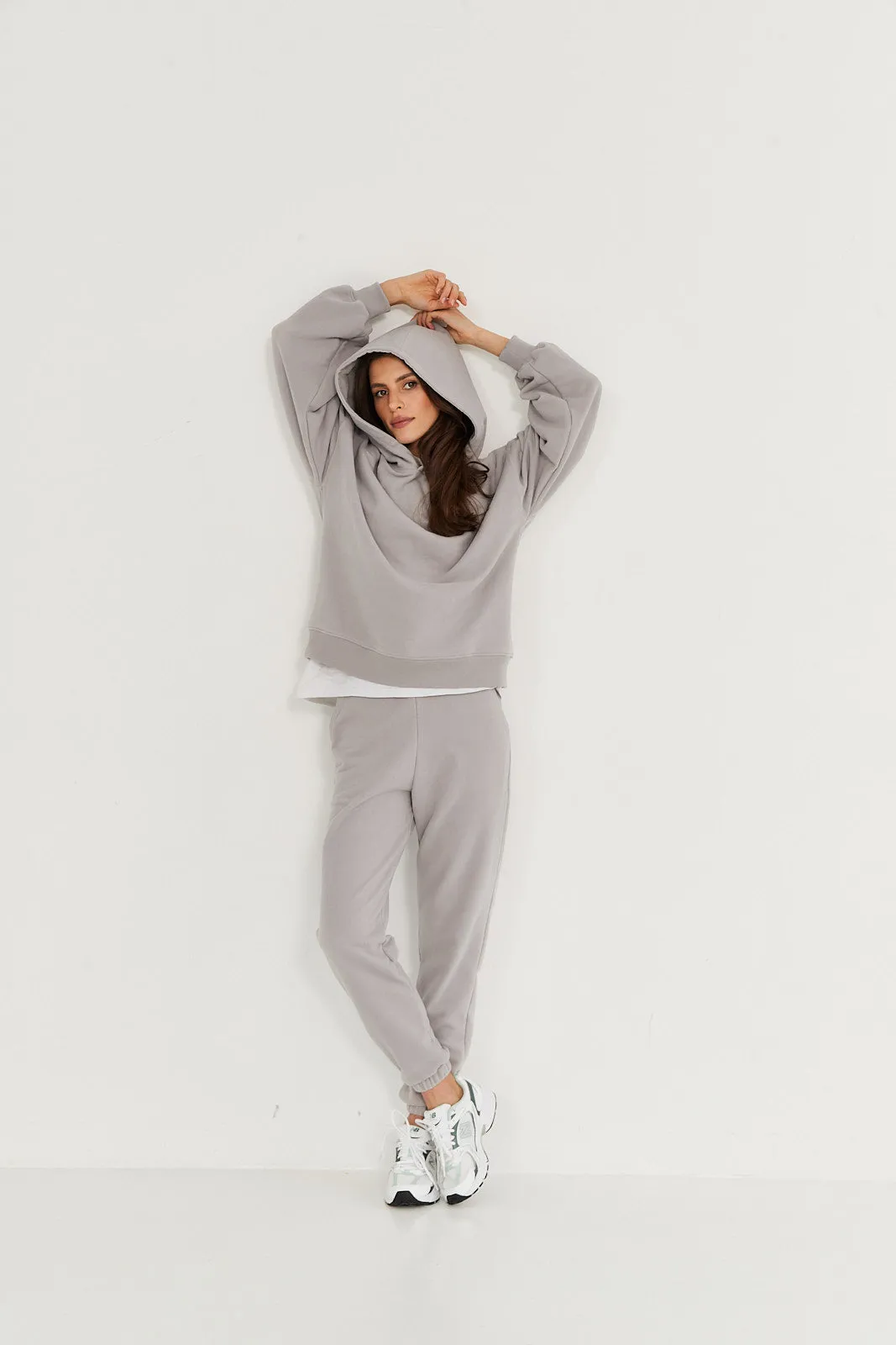 Bluza Boyfriend Hoodie light grey
