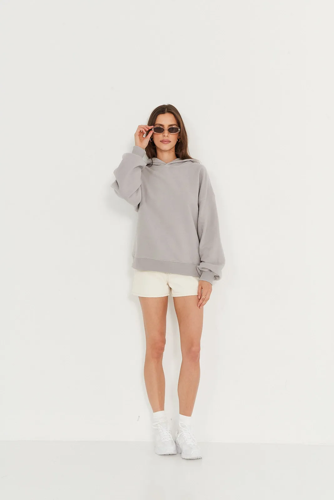 Bluza Boyfriend Hoodie light grey