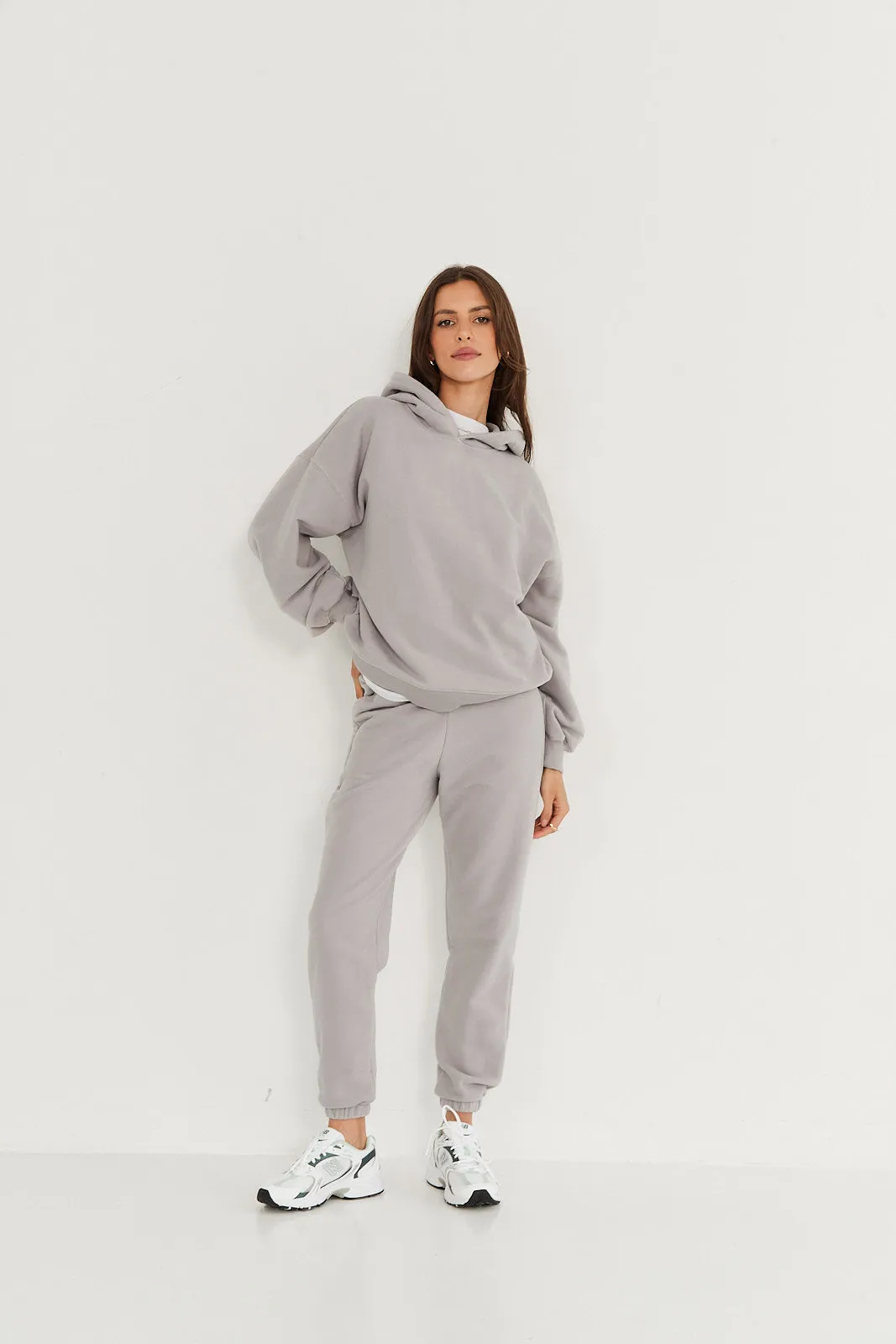 Bluza Boyfriend Hoodie light grey