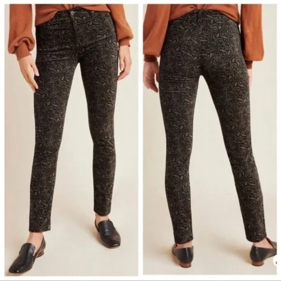 BNWT Adriano Goldschmied AG Velvet Paisley Jeans